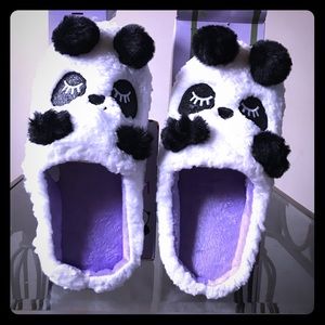 Ladies Panda Slippers